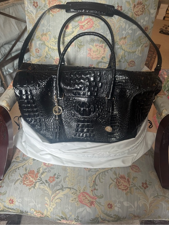 Brahmin Handbags - 1.) BRAHMIN Duxbury Weekender Black Melbourne XL Leather Travel Bag NWOT
